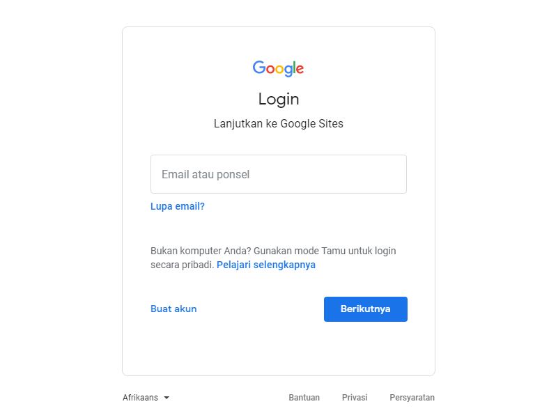 cara membuat landing page google sites