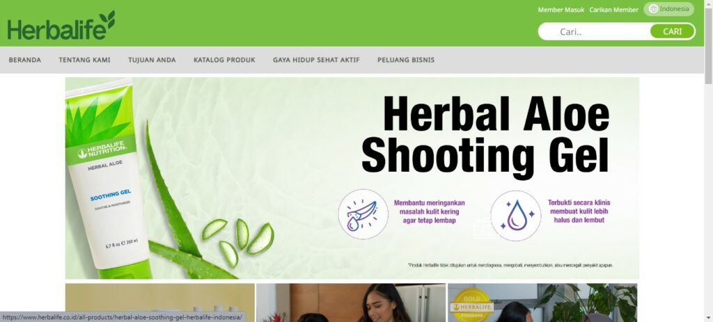 contoh landing page-landing page toko herbal