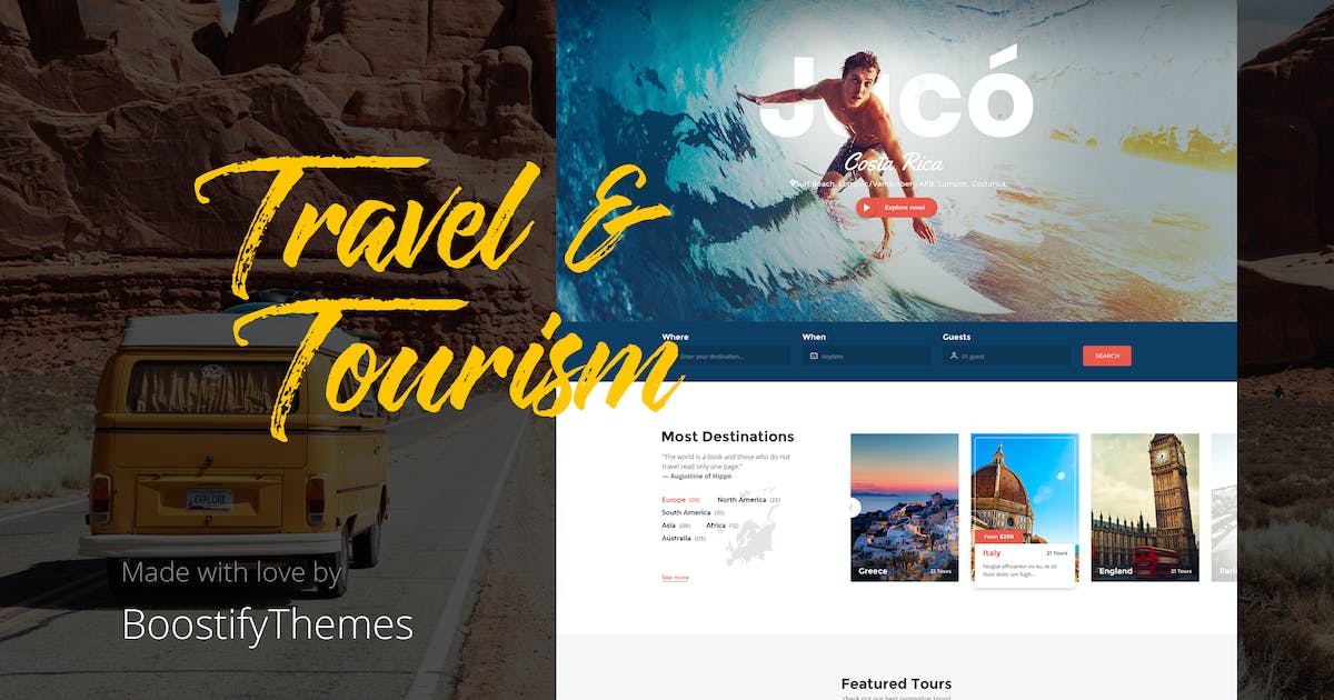 Template Website & Landing Page travel goto