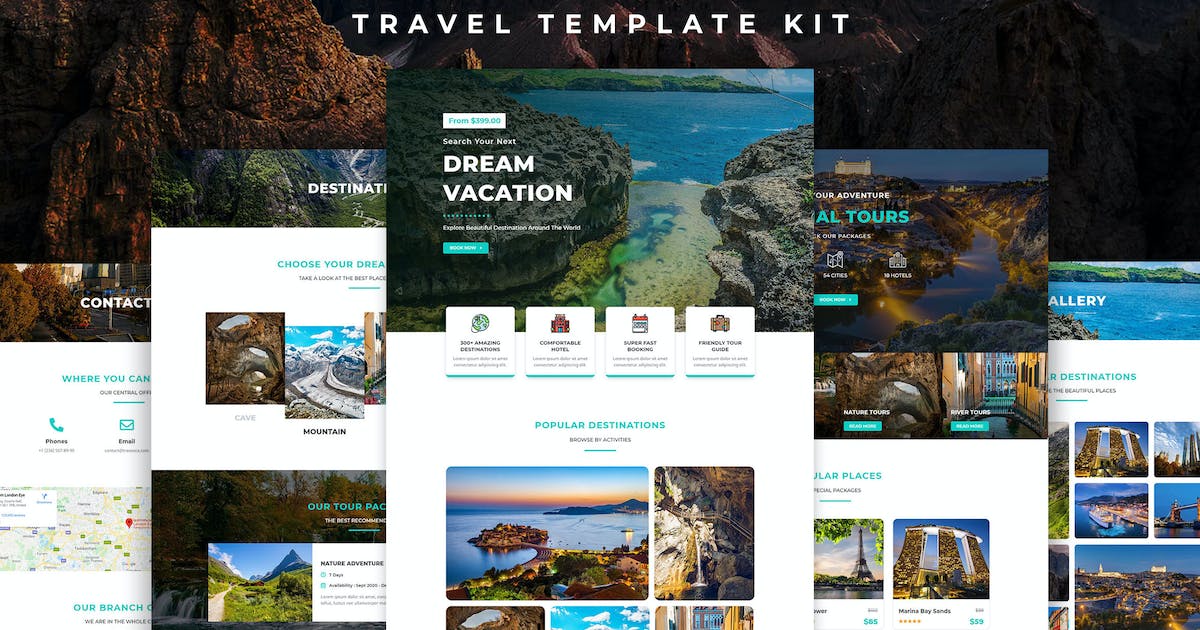 Template Website & Landing Page travel Travosca