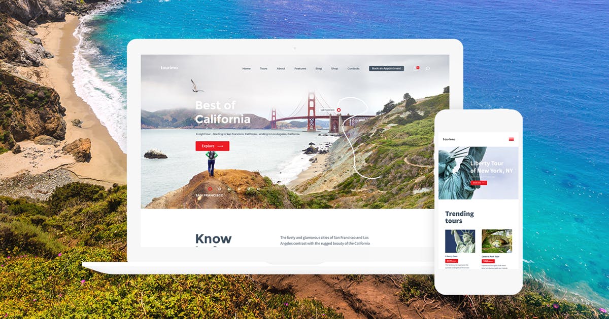 Template Website & Landing Page travel tourimo