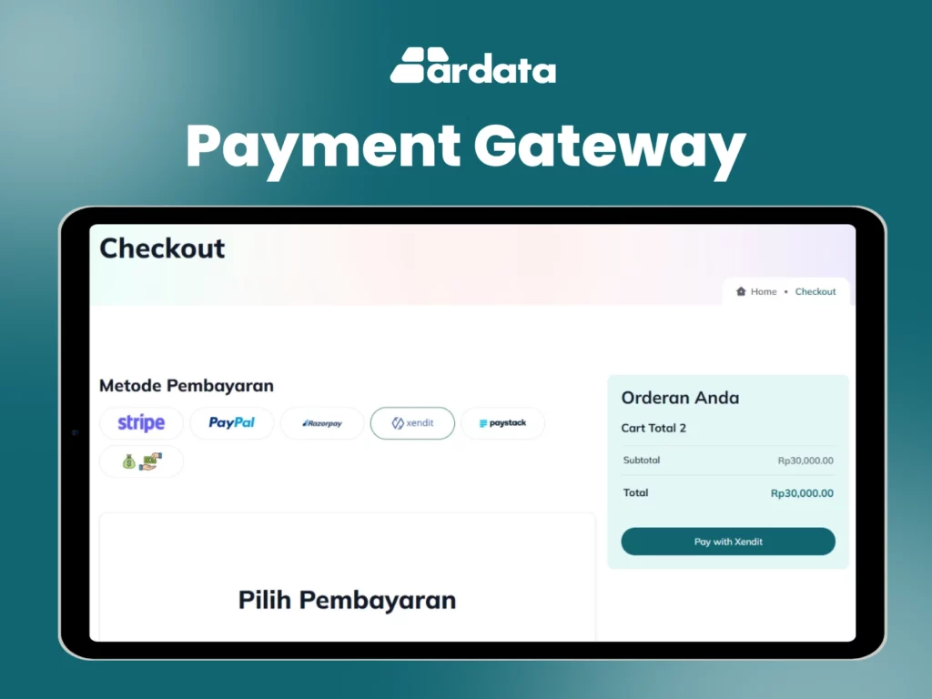 sistem e-learning LMS ardata Bisa Terintegrasi dengan Payment Gateway