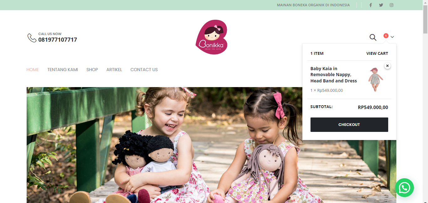 Website Toko Online Perusahaan Boneka
