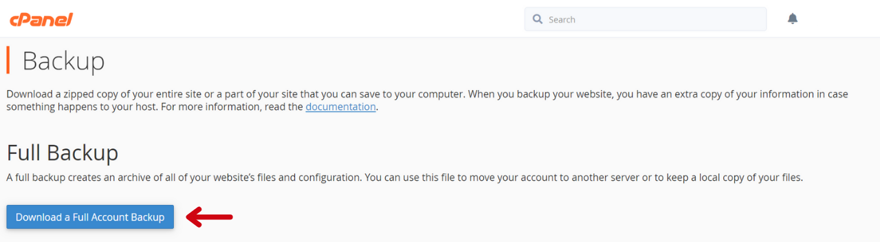 wordfance download full account backup