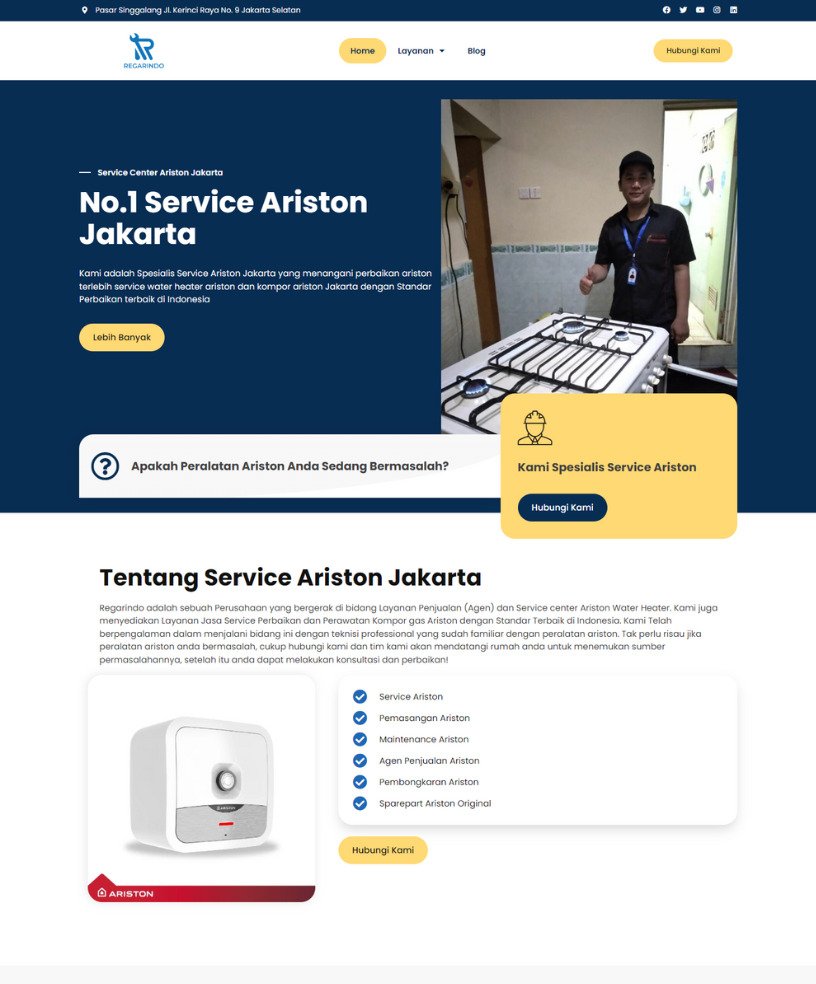 jasa landing page - landing page service ariston