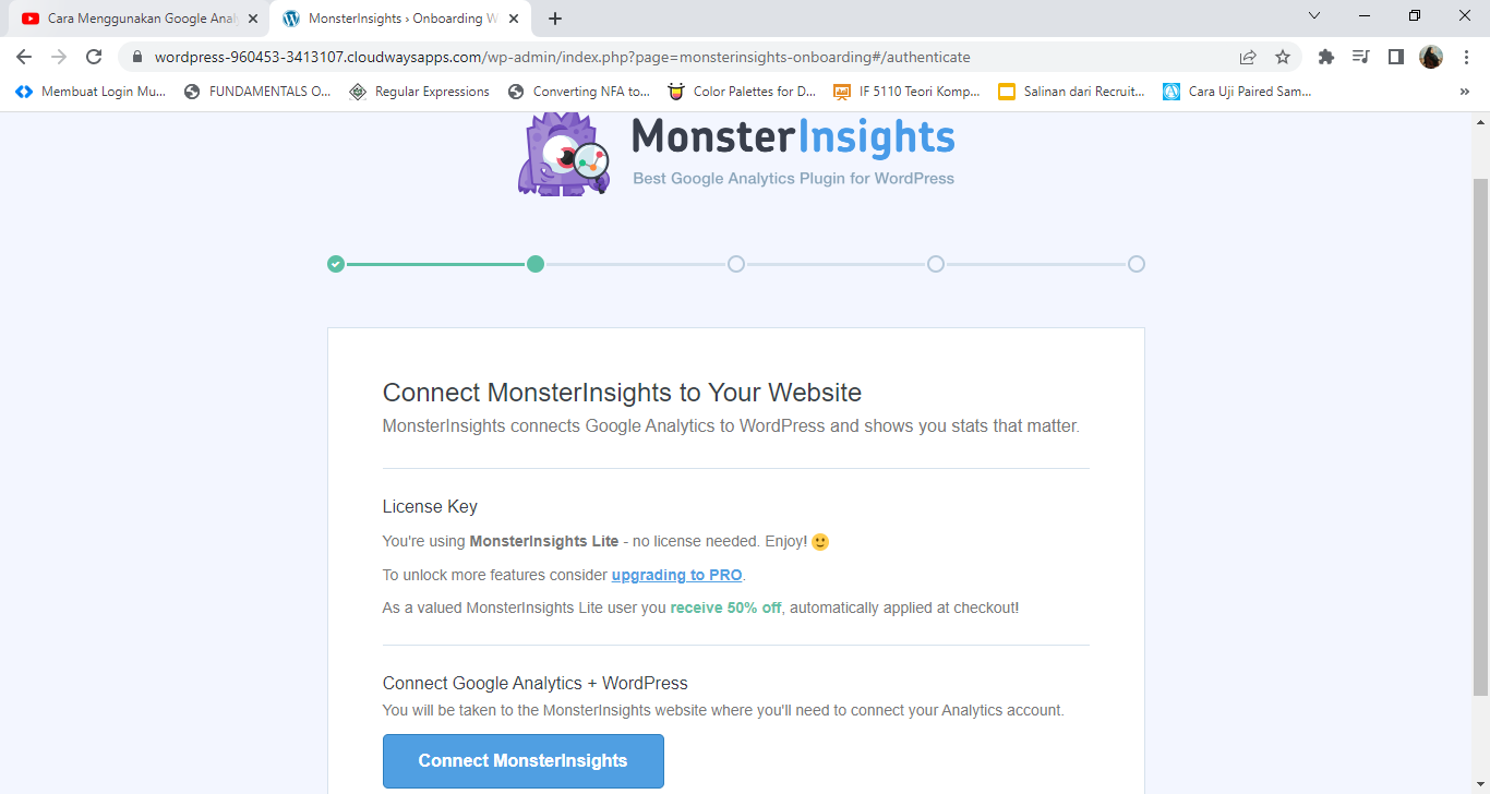 Cara Integrasi Landing Page dengan Google Analytics - connect monster insight