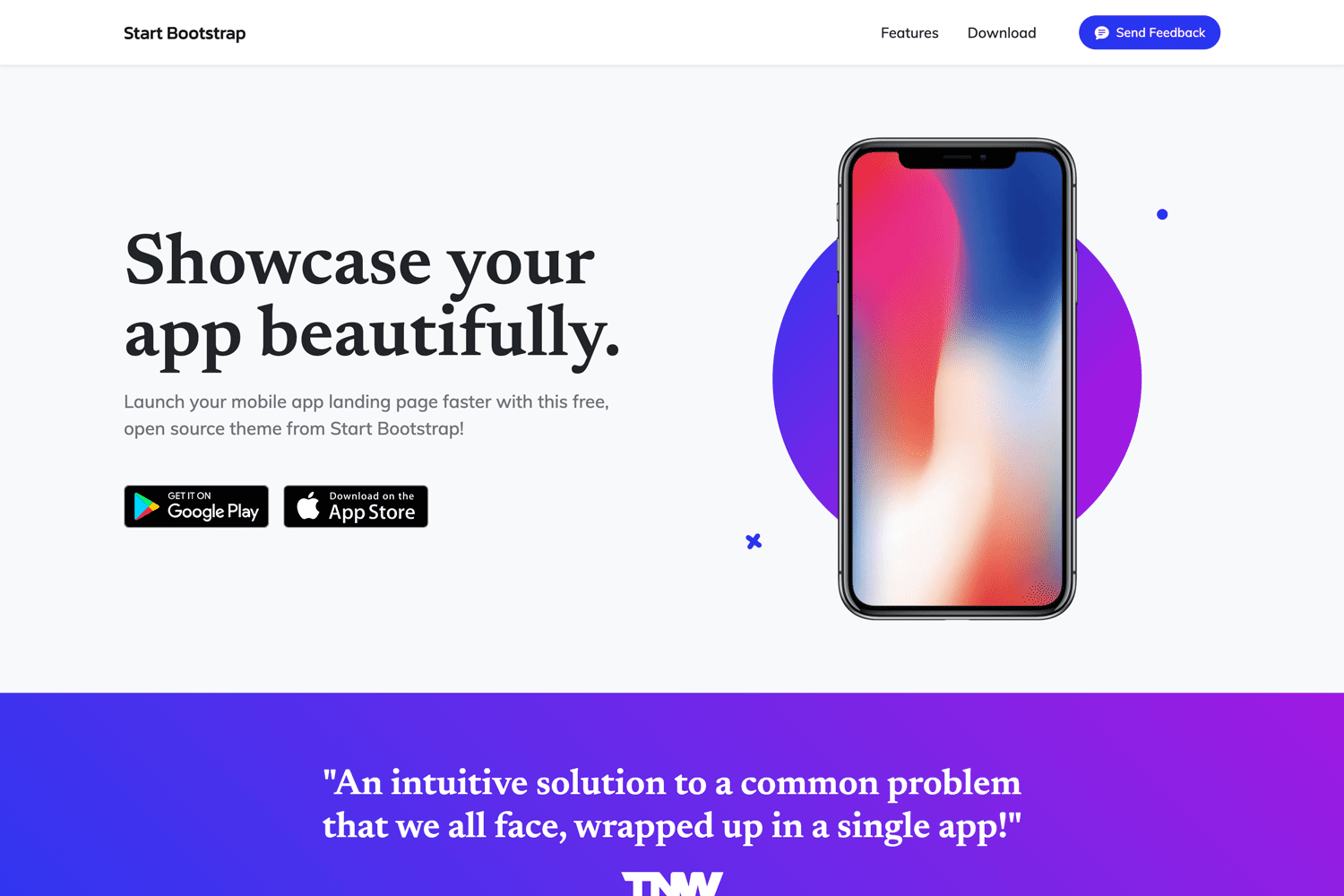 Bootstrap Landing Page - New Age