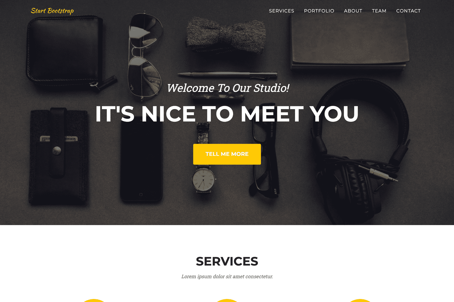 Bootstrap Landing Page - Template Agency