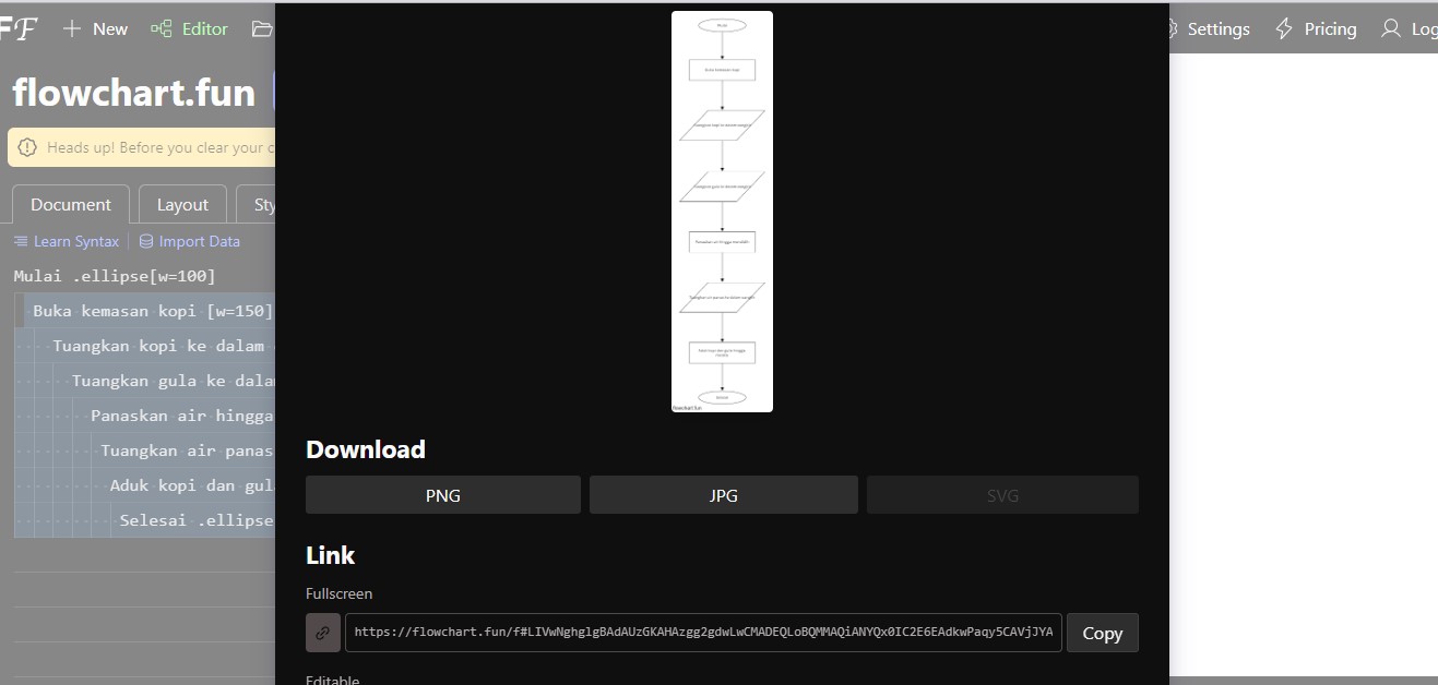 Cara Membuat Flowchart Otomatis dengan AI Text to Flowchart