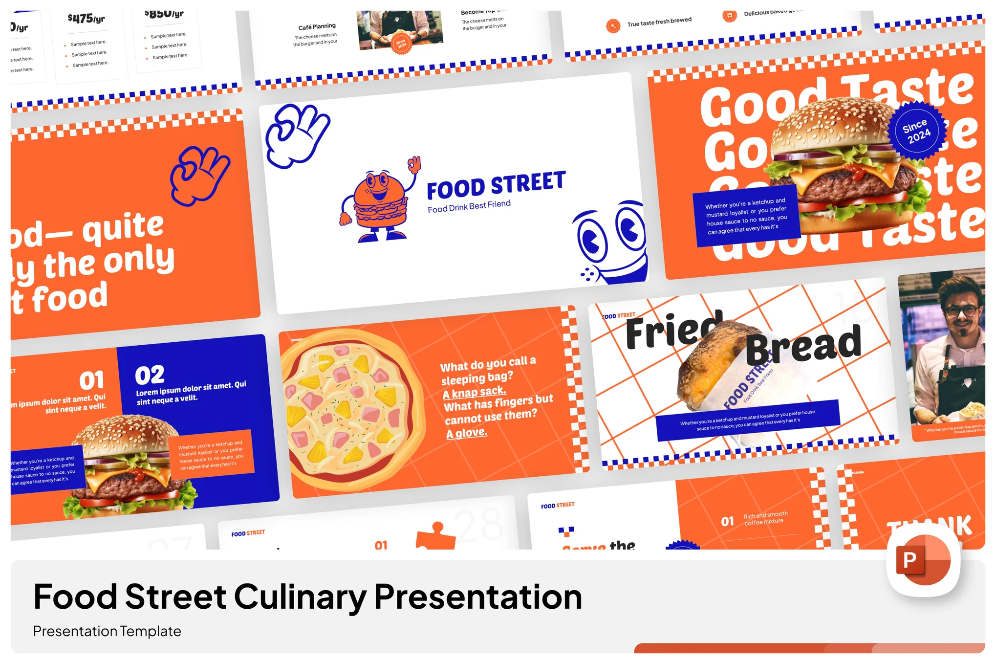 Template PPT Produk Makanan Seafood
