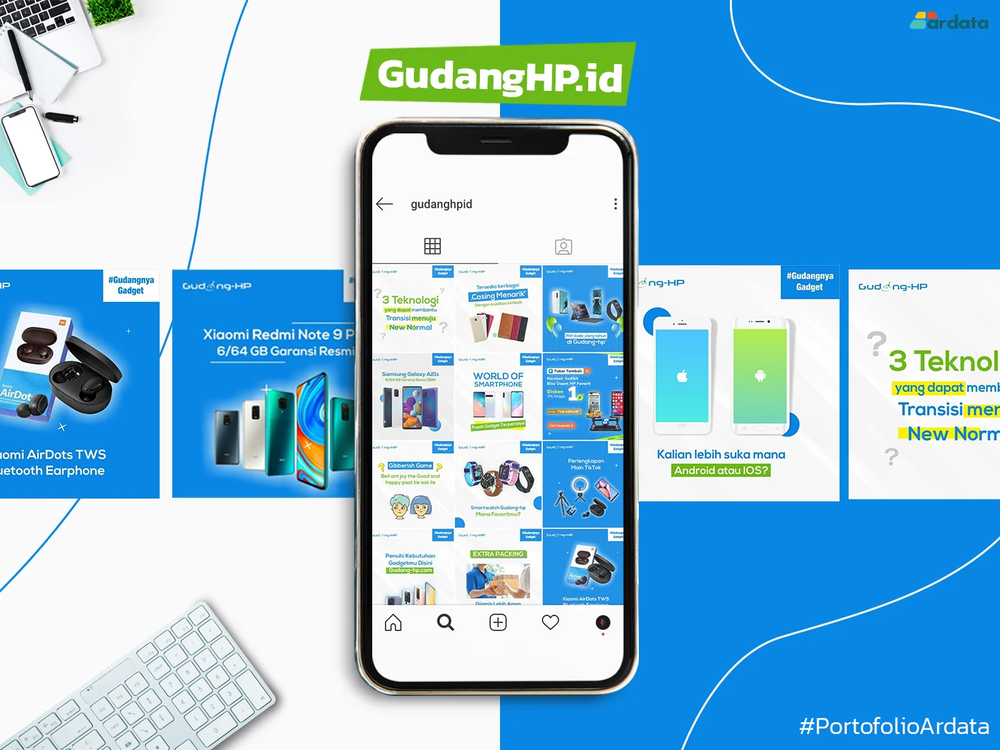 Portofolio Social Media Perusahaan Official Store Gadget GudangHP