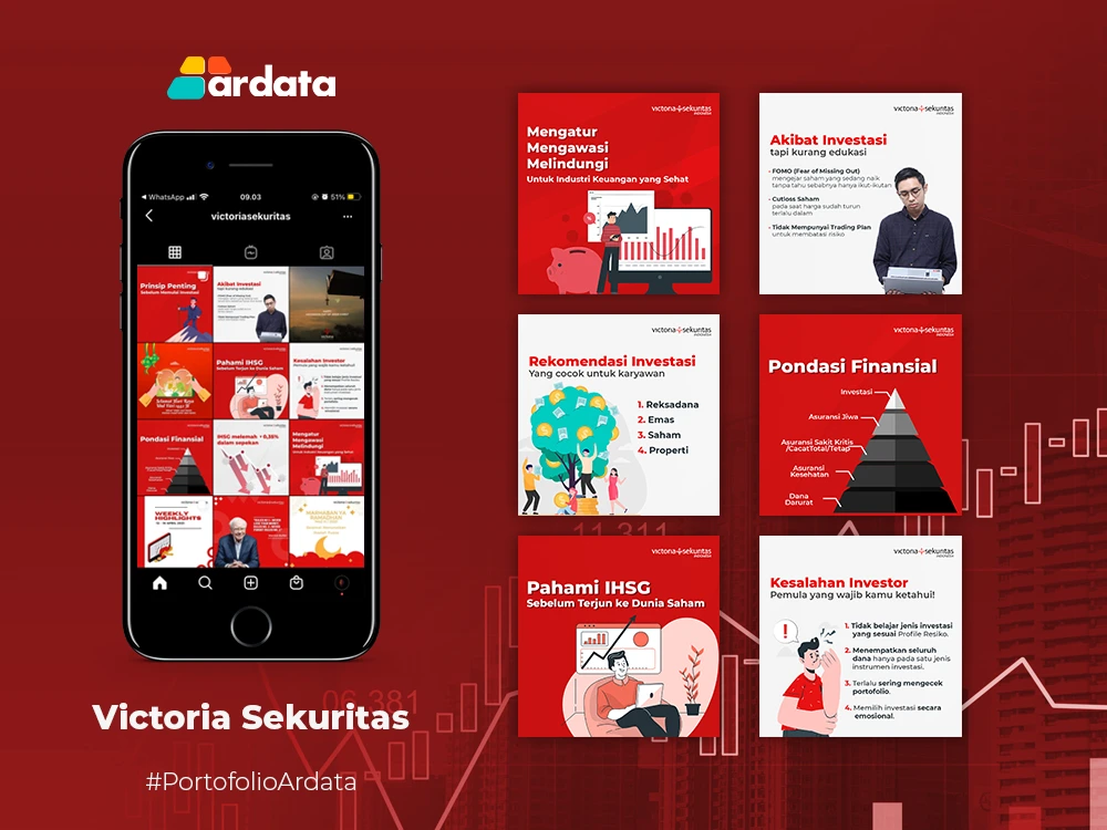 Portofolio Social Media Perusahaan Investasi & Sekuritas PT Victoria Sekuritas Indonesia