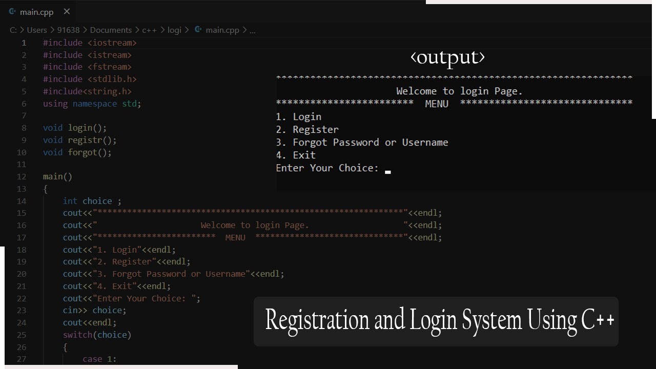 Login and Registration System 