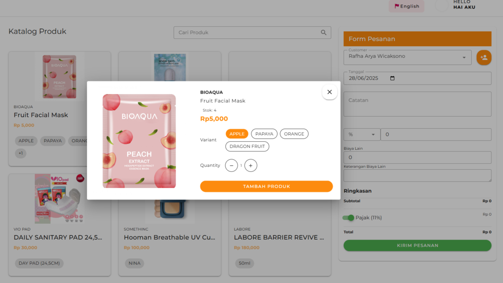 Portofolio Aplikasi Kasir Digital dan POS wake up make up