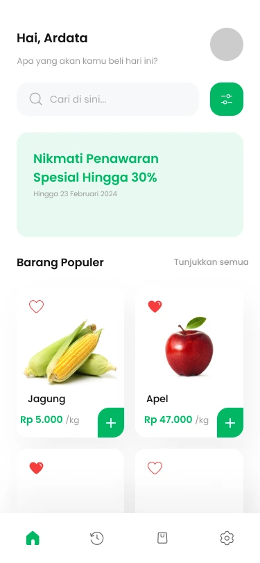Tampilan Aplikasi Toko Grosir & Minimarket Ardata Media