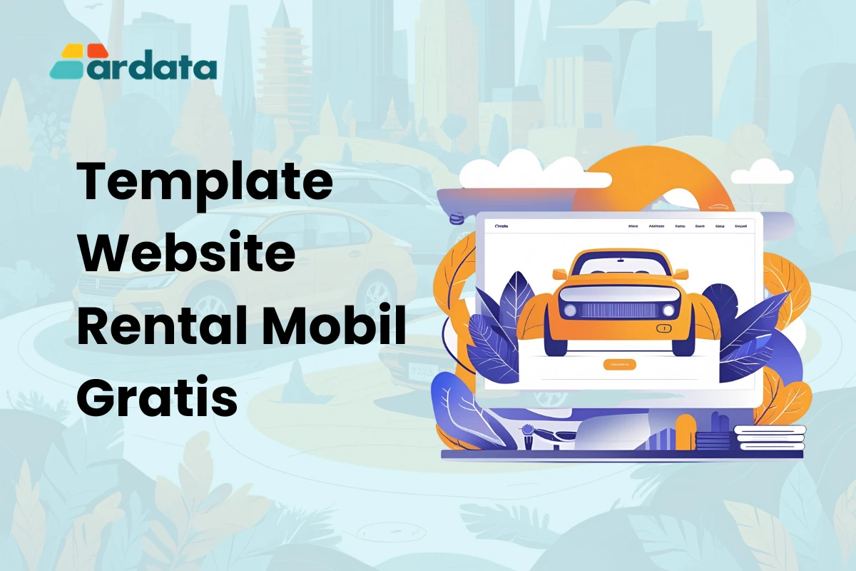 Illustrasi Thumbnail Template Website Rental Mobil Gratis