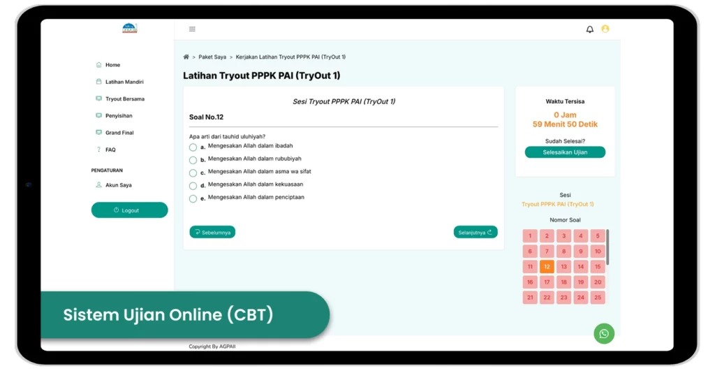 fitur Sistem Ujian Online (CBT)