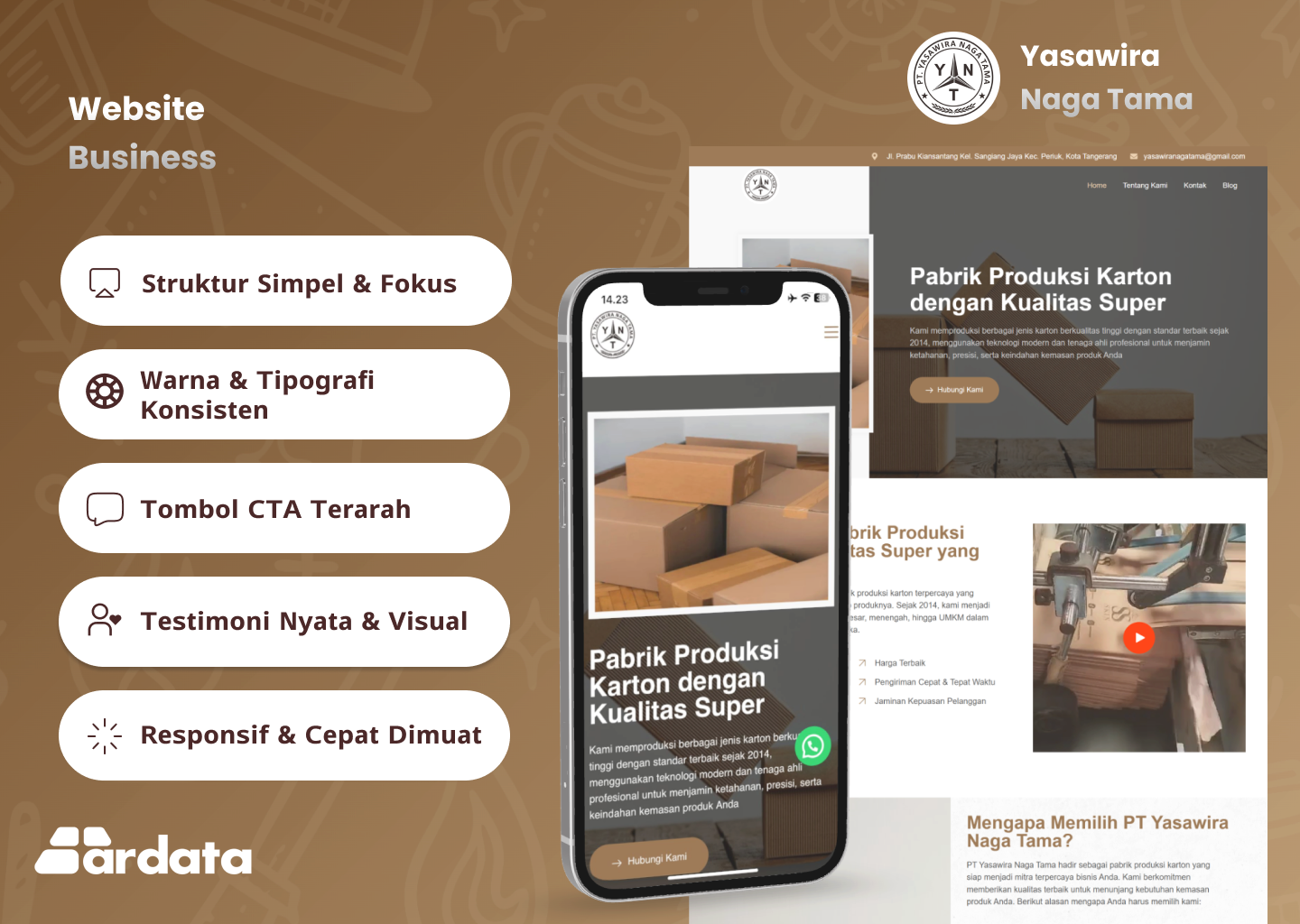 Portofolio Website PT Yasawira Naga Tama