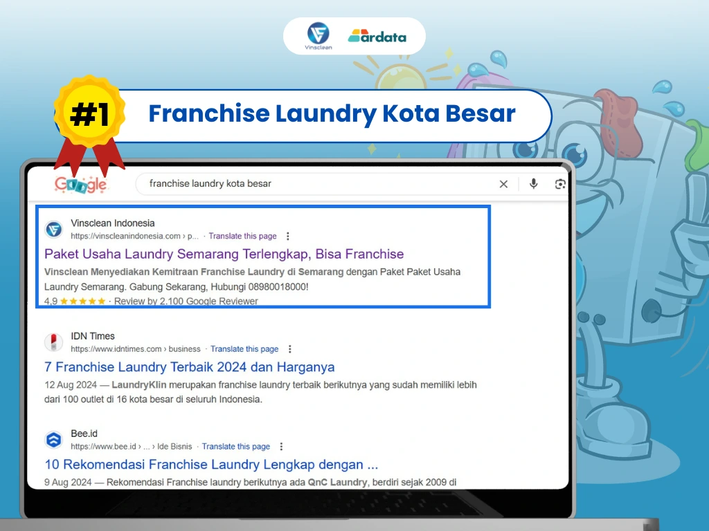 SEO Penjualan Franchise Laundry