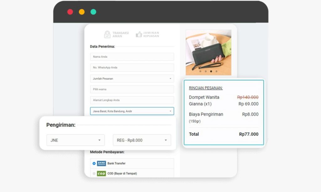 form order terIntegrasi dengan Kurir Lokal