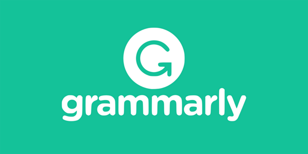 Logo Grammarly berwarna hijau dengan huruf G, digunakan untuk koreksi grammar dan writing.