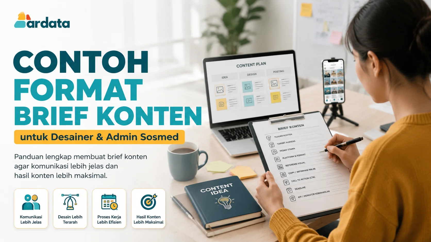 Contoh format brief konten untuk desainer dan admin sosmed