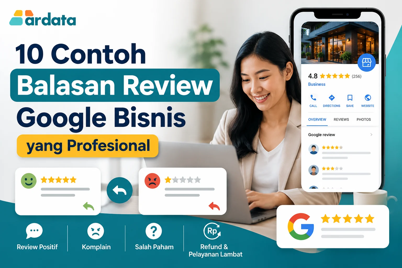 10 contoh balasan review Google Bisnis yang profesional