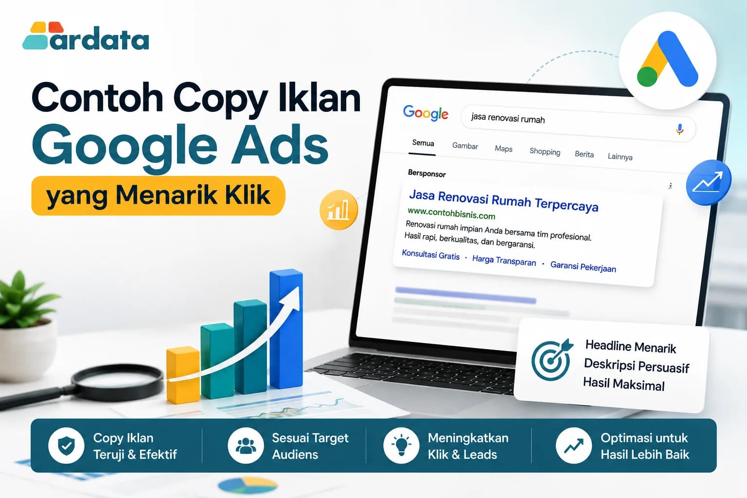 Contoh copy iklan Googles ads yang menarik klik