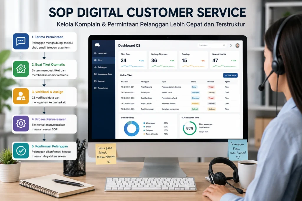 Workflow SOP digital customer service 