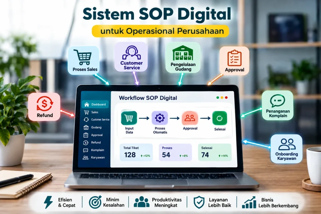 ilustrasi sistem SOP digital perusahaan