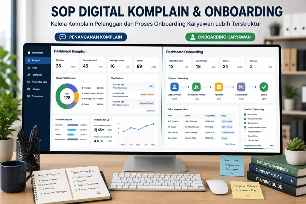 SOP digital penanganan komplain dan onboarding karyawan