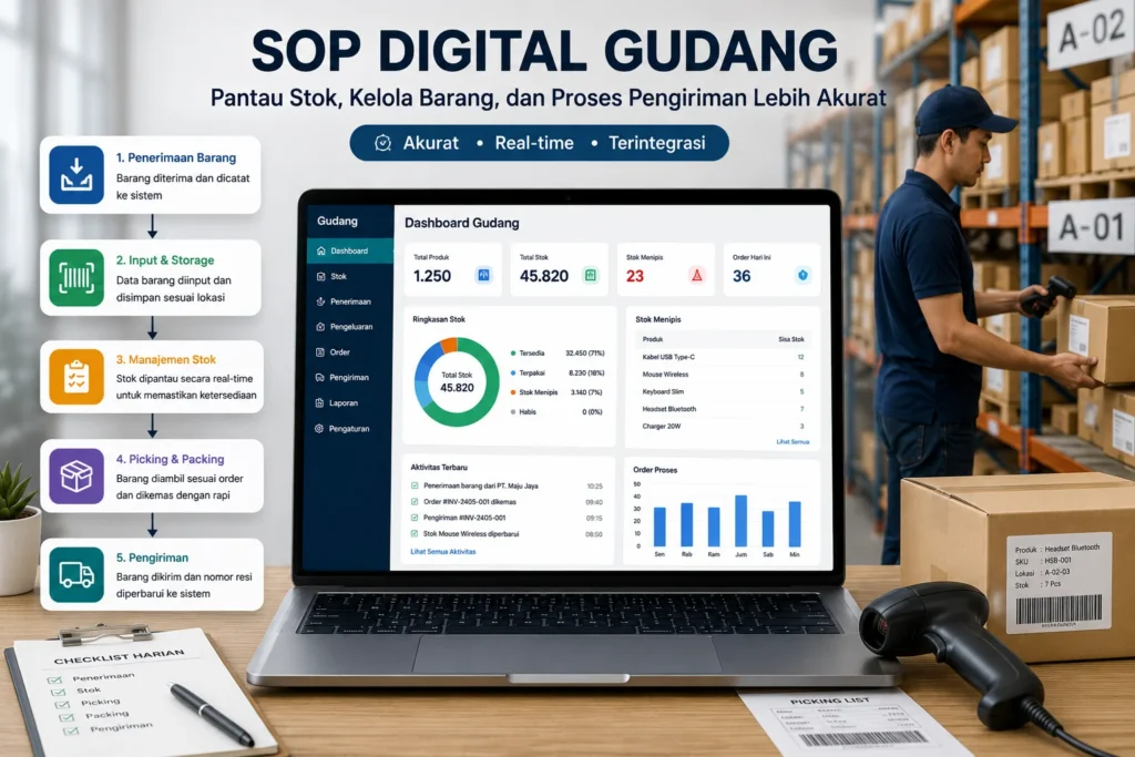 sistem SOP digital untuk manajemen gudang