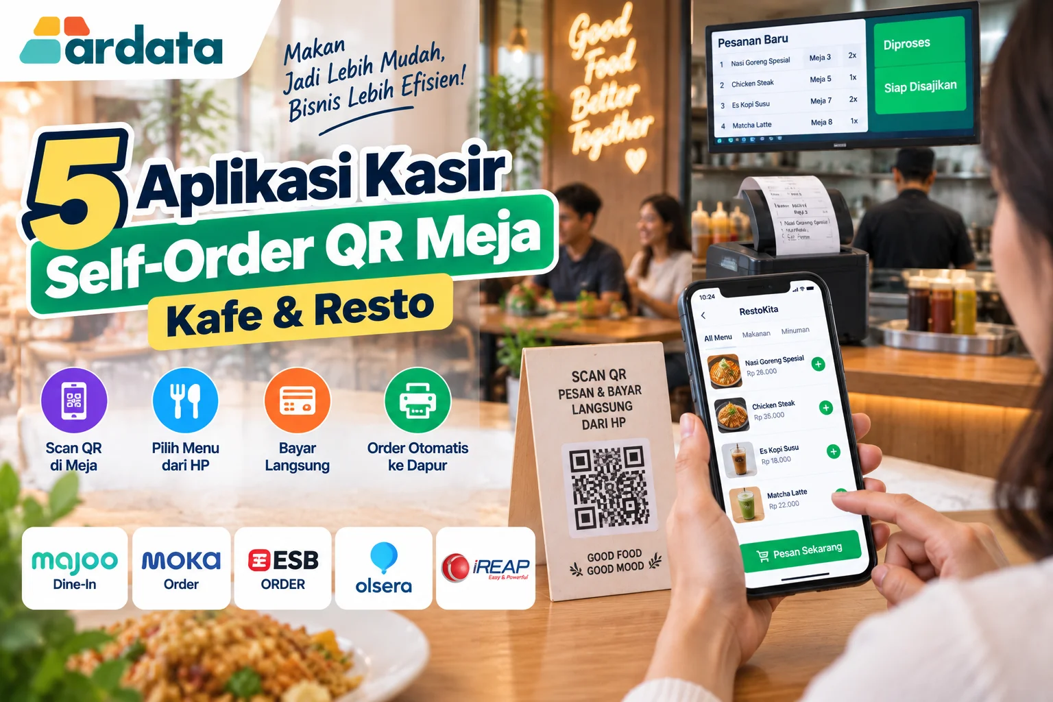 5 aplikasi kasir self-order QR meja untuk kafe dan resto