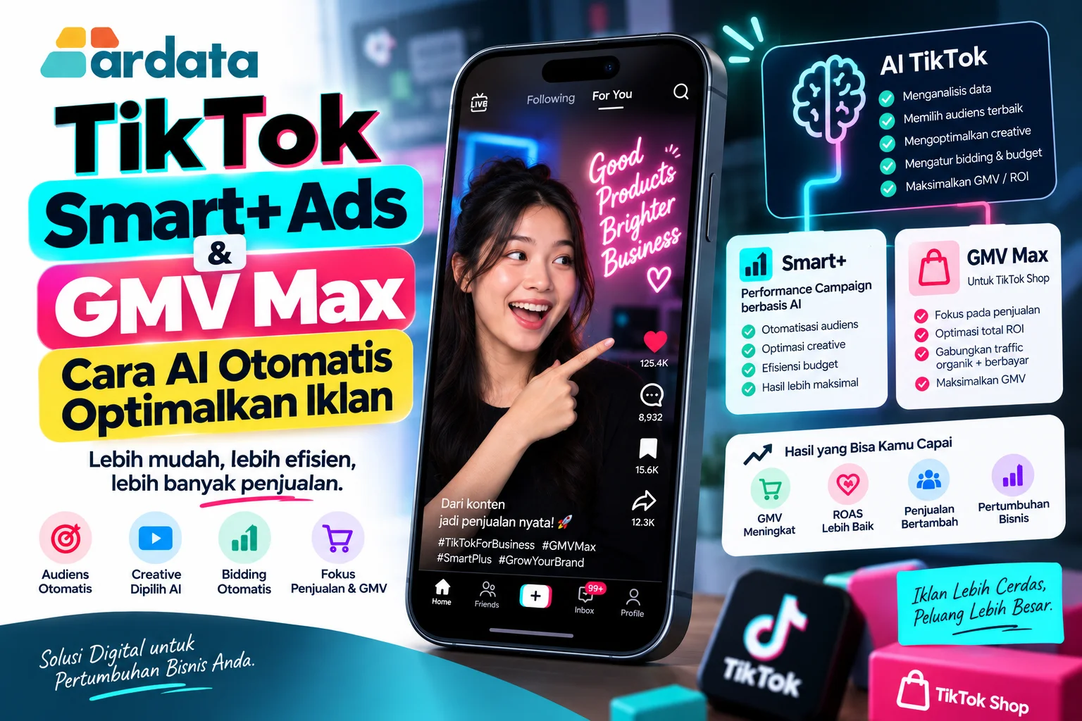 TikTok Smart+ Ads & GMV Max: Cara AI Otomatis Optimalkan Iklan