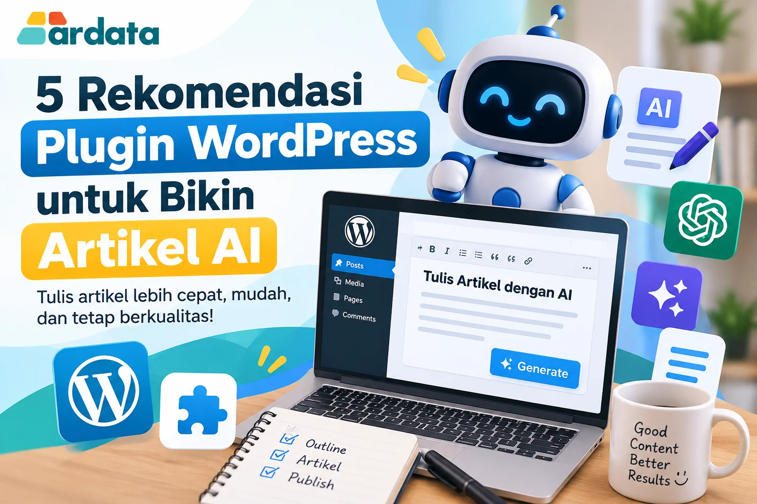 5 rekomendasi plugin WordPress untuk bikin artikel AI lebih cepat