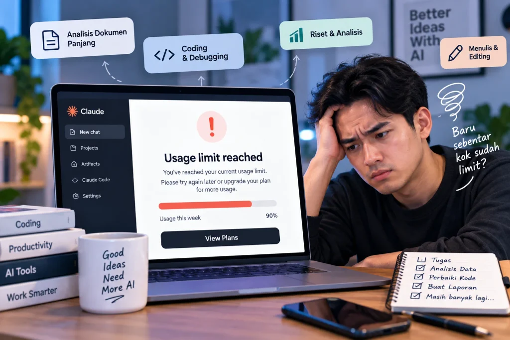 Pengguna Claude AI menghadapi usage limit pada paket Claude Pro