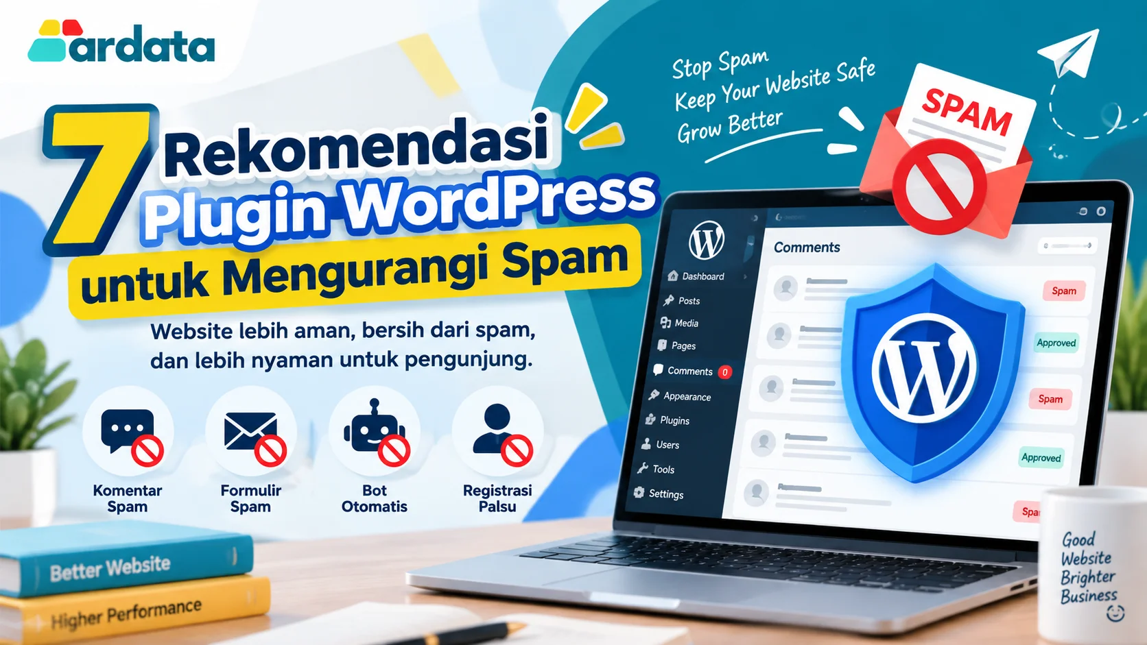 7 rekomendasi plugin WordPress untuk mengurangi spam pada website