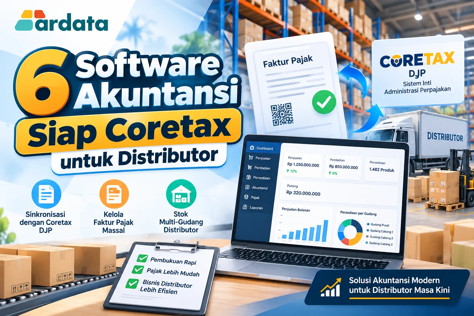 6 Software Akuntansi Siap Coretax untuk Distributor