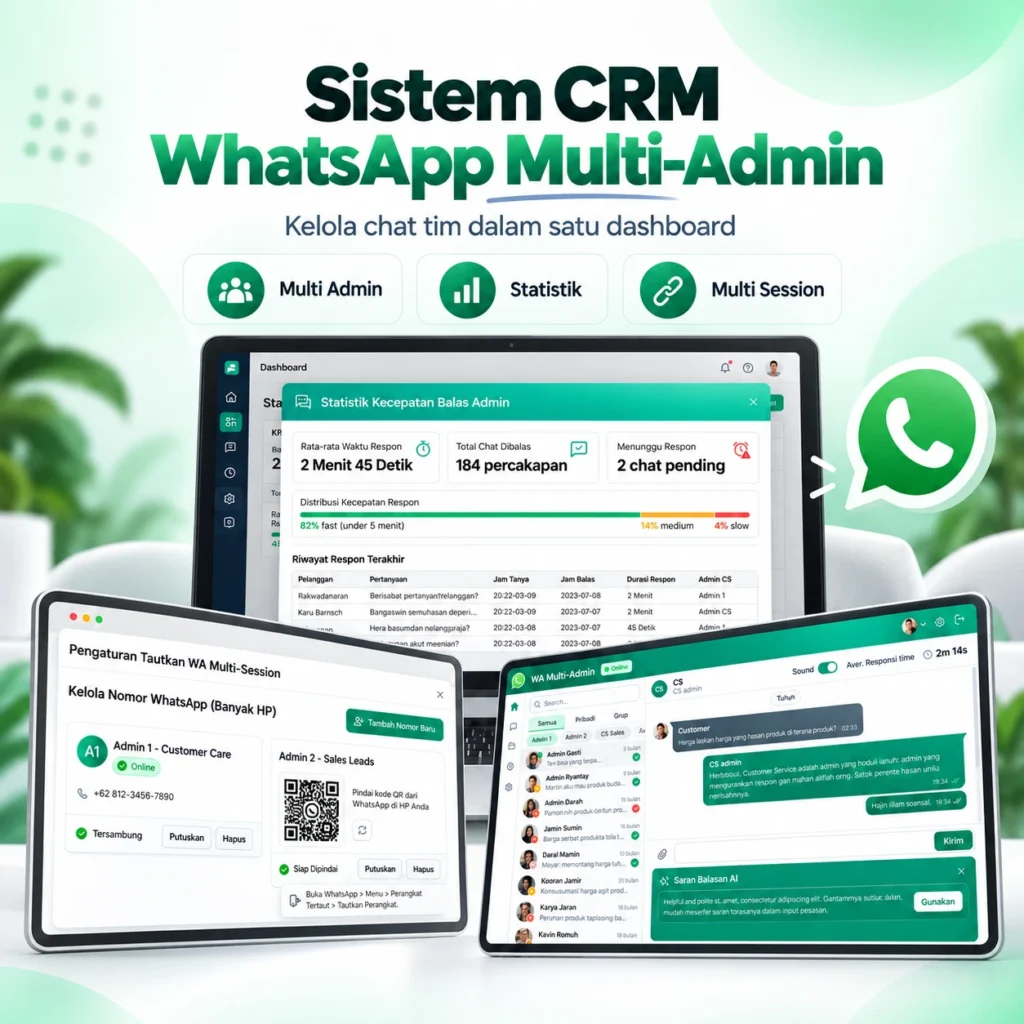 Jasa Pembuatan CRM WhatsApp Multi-Admin