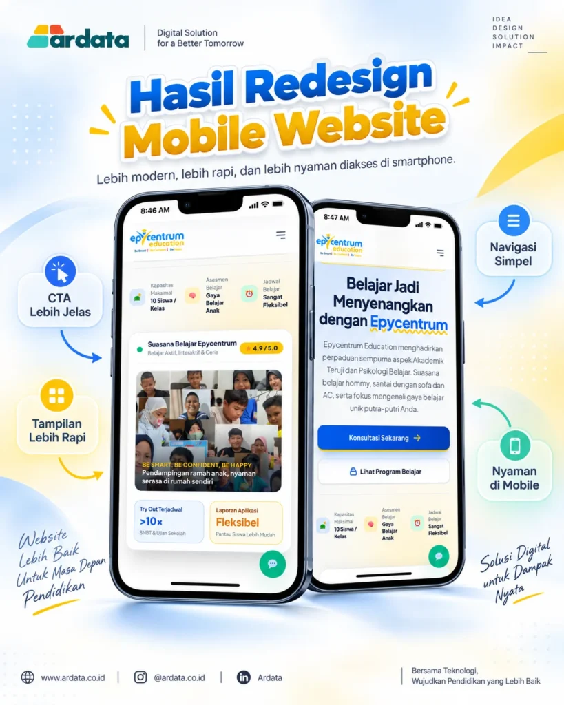 hasil Jasa Redesign Website moblie friendly