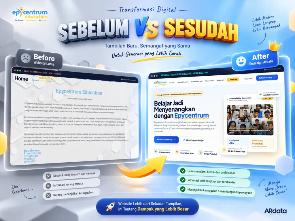 hasil Jasa Redesign Website Profesional lebih modern dan cepat